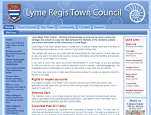 Tablet Screenshot of lymeregistowncouncil.gov.uk
